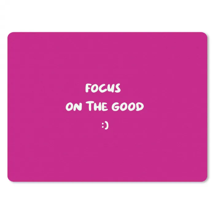 Focus - Smiley - Roze muismat rubber klein -3d