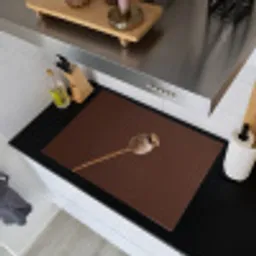 Papaverbol - Droogbloem - Bruin - Minimalistisch Inductie beschemer met haakjes klein -sfeer1