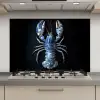Kreeft - Delftsblauw - Schild - Stoer keuken achterwand spatscherm klein -3d_website