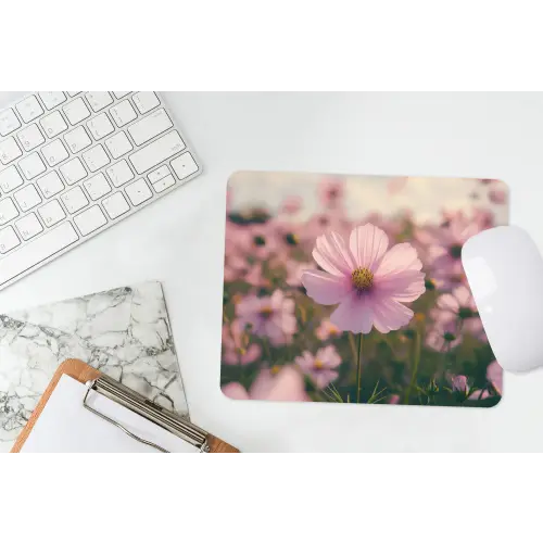 Bloemen - Paars - Wazig muismat rubber klein -witbureau