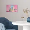 Roze - Buiten - Verf poster papier klein -sfeer3