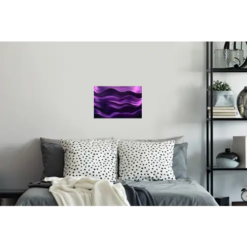 Golven - Abstract - Paars Muursticker klein -slaapkamer