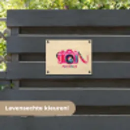 Camera - Memories - Roze - Geschilderd tuinposter los doek klein -sfeer3
