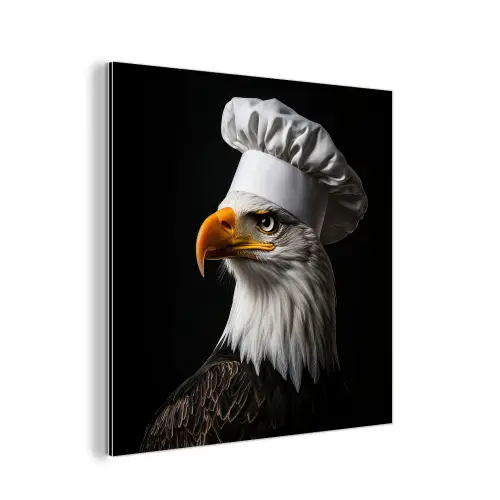 Arend -Amerika - Koksmuts - Vogel - Stoer aluminium wit klein -3d