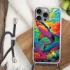 Haai - Koraalrif - Abstract - Kleurrijk Hoesje iPhone 16 Pro Max met koord klein -sfeer4