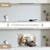 Arend - Adelaar - Vogel - Bloemen - Natuur keuken achterwand spatscherm klein -voor_na_NL