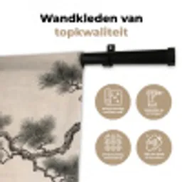 Aap - Maan - Goud Wandkleed katoen middel -sfeer2