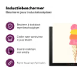 Schepijs - Hoorntje - Illustratie - Minimalistisch Inductie beschermer vinyl 3mm middel -zzzzzzz-cc-usp