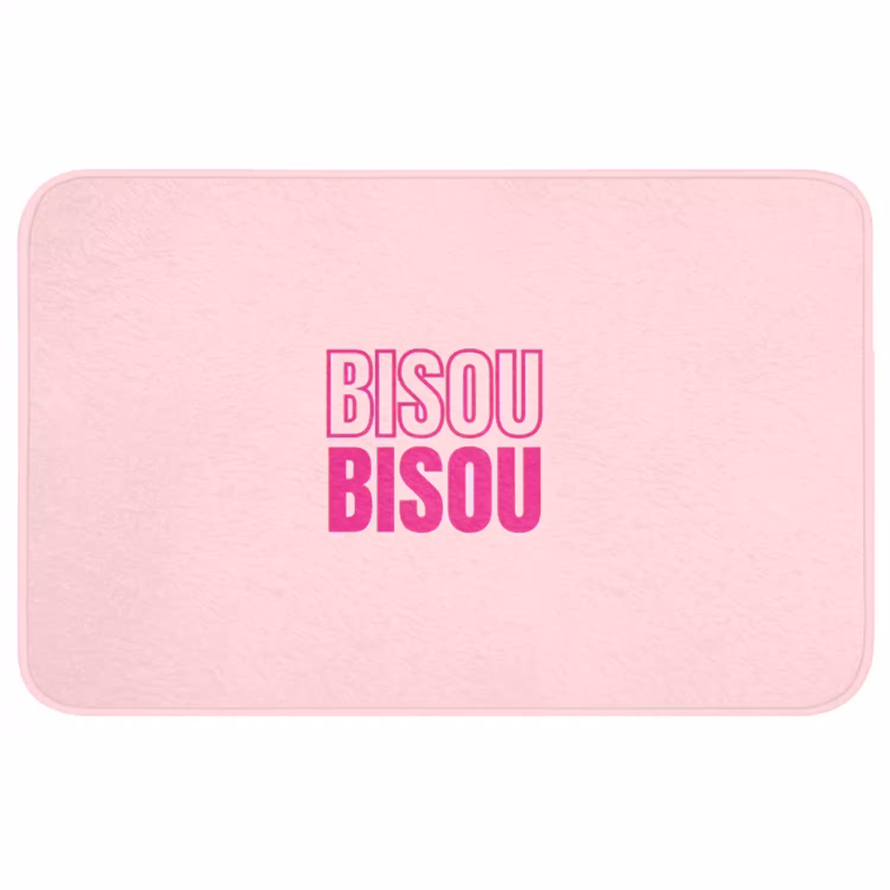 Bisou - Roze - Minimalistisch Badmat middel -3d