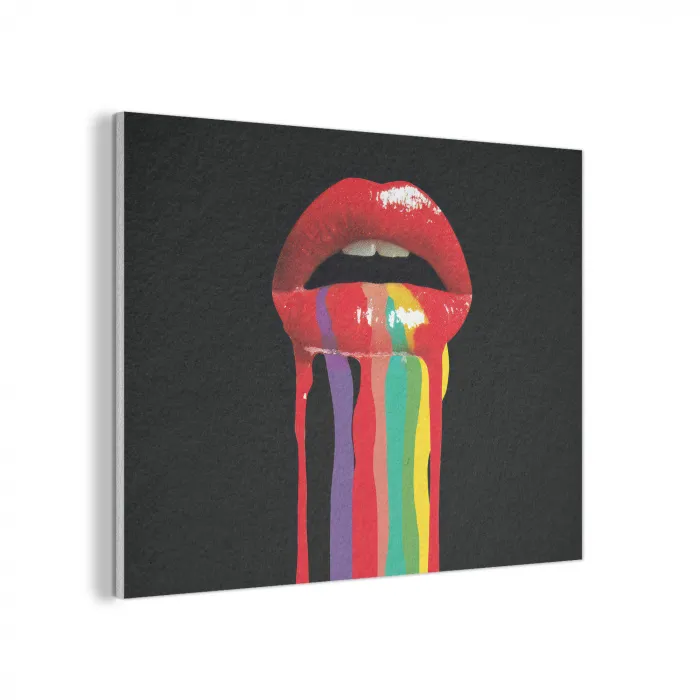 Lippen - Kleuren - Zwart PET vilt klein -3d