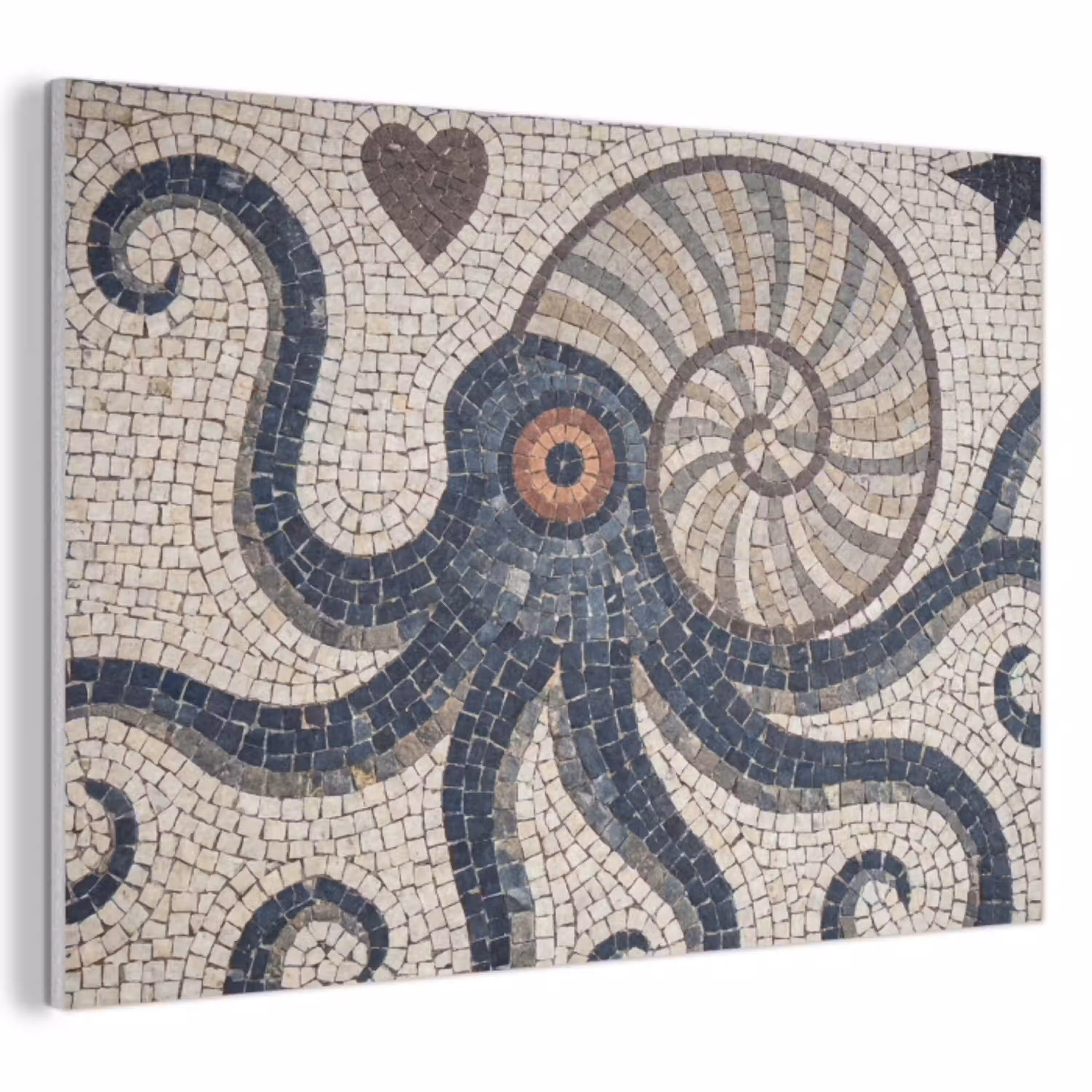 Zeeleven - Mozaïek - Kunst - Vintage - Beige PET vilt klein -3d