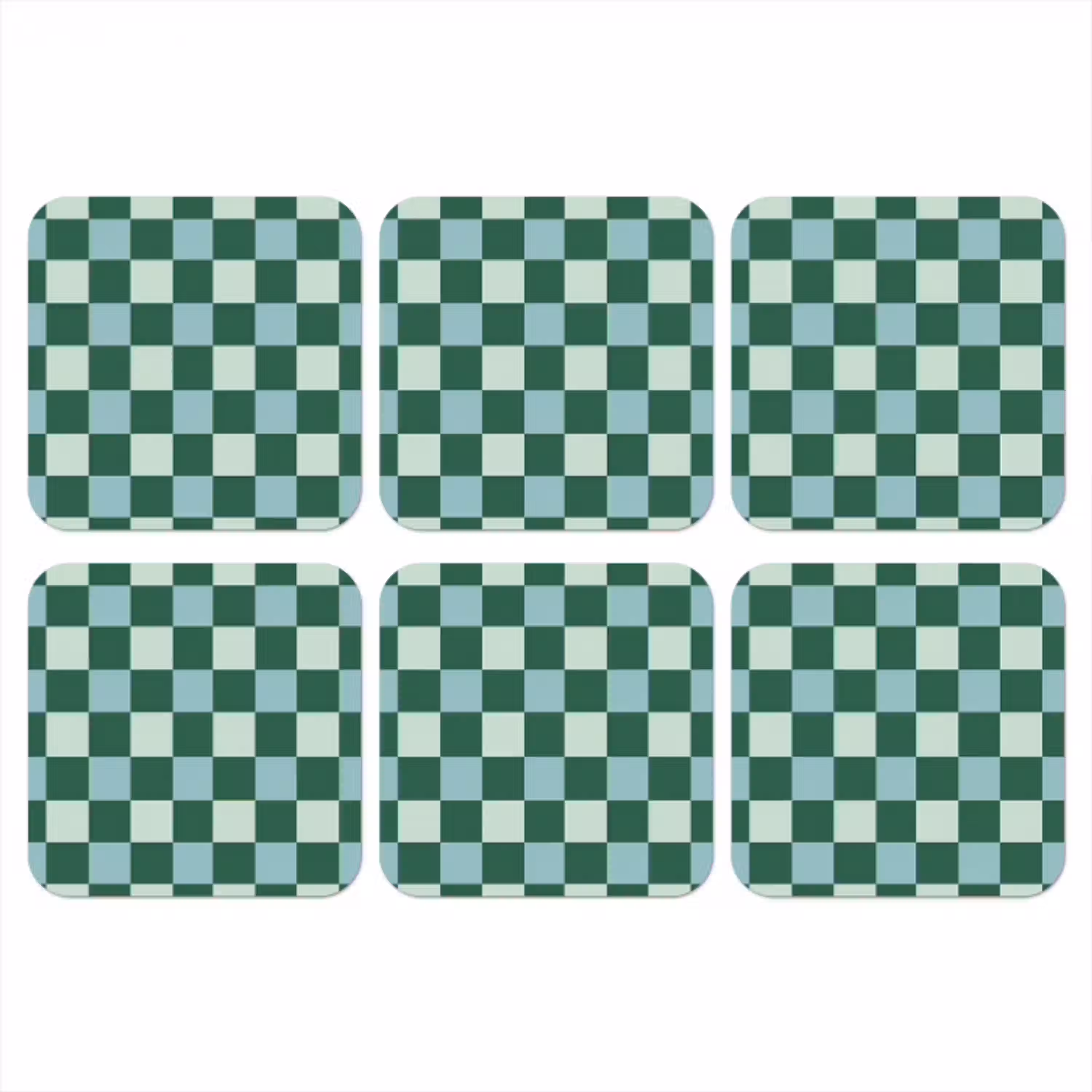 Schaakbord - Klassiek - Groen onderzetter kurk middel 366 -3d