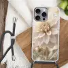 Bloem - Dahlia - Wit Hoesje iPhone 16 Pro Max met koord klein -sfeer4