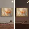 Close up - Oranje - Iris Light Box met batterij (Wandlamp) middel -sfeer3