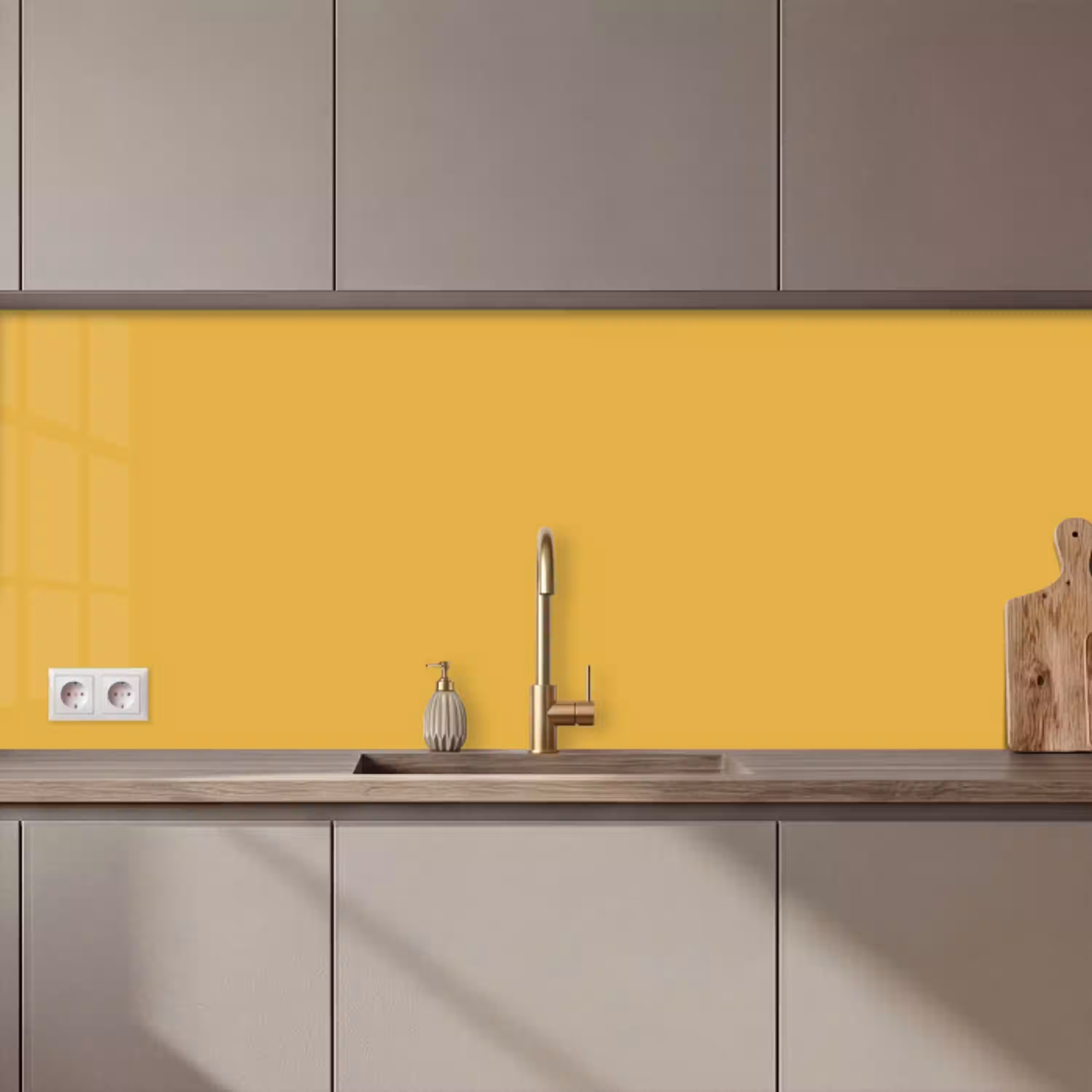 Joyful - Mustard - Geel keuken achterwand 2 middel 871 zz_3dshopping