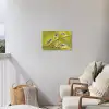 Vijf Koolmezen op een Tak Tuinposter op houten frame 2 cm dik klein -sfeer1