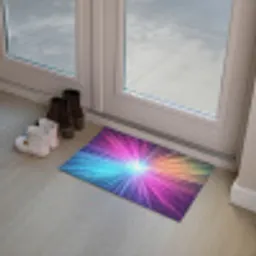 Abstract - Light - Burst - Modern - Colorful Deurmat klein -sfeer3