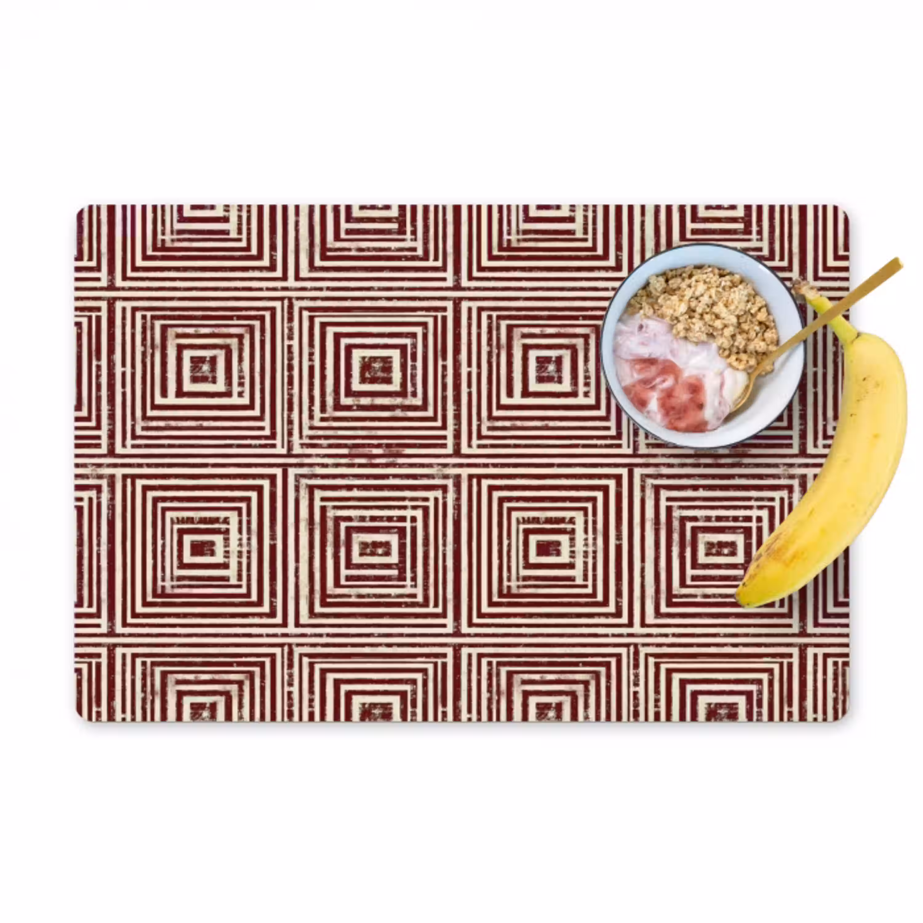 Geometrisch - Patroon - Rood Placemat vinyl groot 368 -zzzproduct_Kitchenyeah-website