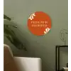 Oranje - Wijntje - Quote Wandcirkel plexiglas klein -sfeer3