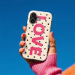 Love - Stippen - Roze Toughcase MagSafe Apple iPhone 17 klein -Sfeer1V