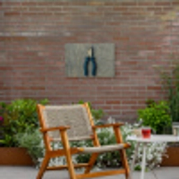 Tang - Schilderij - Textuur - Verf Tuinposter op houten frame 2 cm dik klein -sfeer3