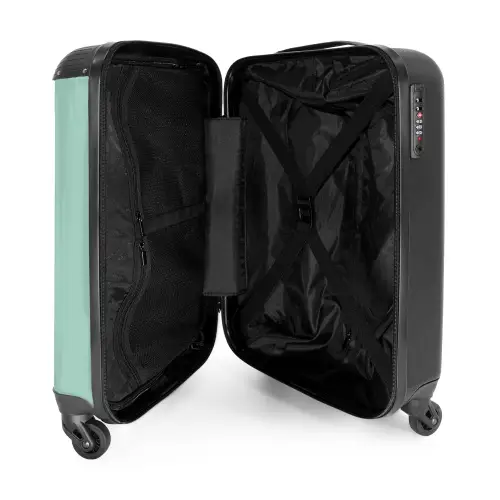 Mintgroene tint NBS - Handbagage koffer - Kinderen Unisex middel -binnenkant