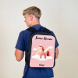 Eenhoorn - Vleugels - Roze - Regenboog Rugzak - Zwart middel -sfeer8