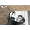 Vrouw - Spaghetti - Zwart - Wit Placemat vinyl groot -closeup