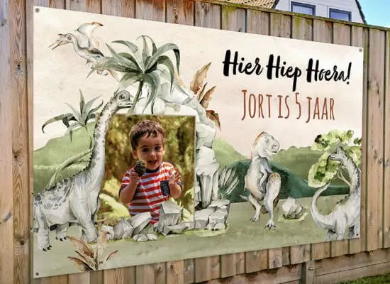 Tuinposter Spandoek Verjaardag