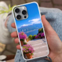 Lake Como - Italië - Landschap Hoesje iPhone 16 Pro Max met koord klein -sfeer3