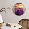 Doorkijk - Lavendel - Landschap - Bloemen - Paars Wandcirkel plexiglas klein -sfeer4