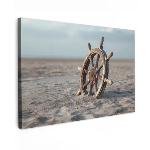 Scheepsstuur - Hout - Bruin - Zand canvas 2cm klein -z3d