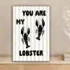 Lobster - Beige - Minimalistisch canvas 2cm klein -sfeer1