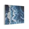 Golven - Blauw - Schuim PET vilt klein -3d