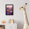 Kleurrijk paradijs - Levendig - Koepels fotolijst zwart zonder passe partout klein -usfeer4_kinderkamer