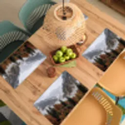 Bergen - Vallei - Mist - Herfst - Natuur Placemat vinyl groot -zzsfeer5_Kitchenyeah-website