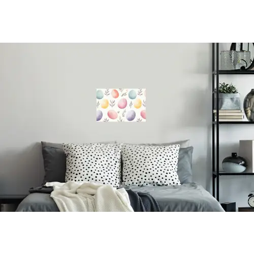 Eieren - Kleurrijk - Patroon Muursticker klein -slaapkamer