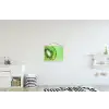 Kiwi - Groen - Fris textielposter latten blank klein -kinderkamer