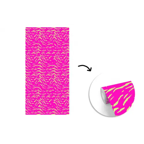 Neon - Groen - Roze - Tijger fotobehang vinyl groot 64 -3d