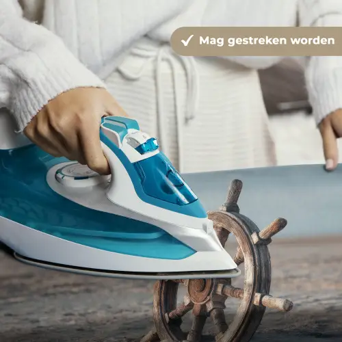 Scheepsstuur - Hout - Bruin - Zand Wandkleed katoen klein -sfeer9