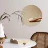 Lepel - Rijst - Hout - Beige Wandcirkel plexiglas klein -sfeer4