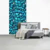 Glanzende - Blauwe - Stenen fotobehang vinyl groot 64 -slaapkamer