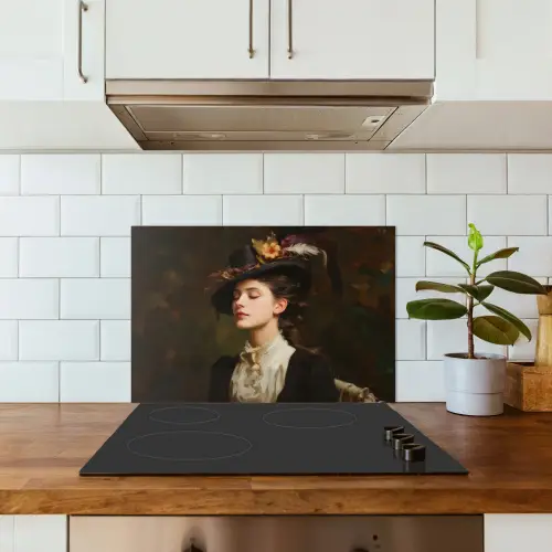Vrouw - Victoriaans - Portret keuken achterwand spatscherm klein -sfeer2