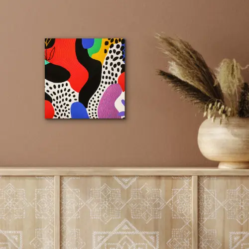 Abstract - Vormen - Kleuren - Stippen aluminium wit klein -sfeer4