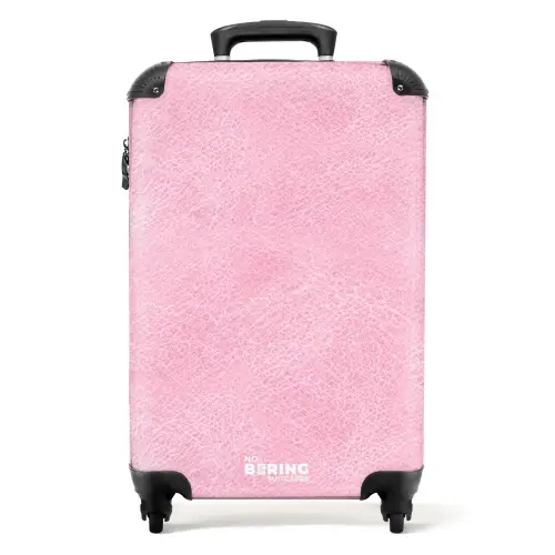 Lederen look licht roze NBS - Handbagage koffer - Kinderen Unisex middel -productfoto_recht