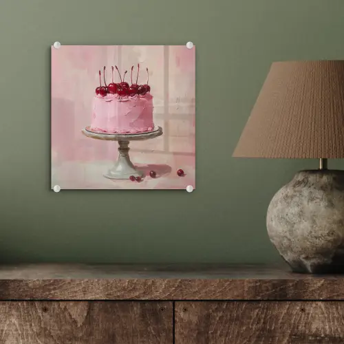 Taart - Pink - Cherry plexiglas 5mm klein -sfeer3