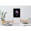 Gekleurde flamingo voor een verfexplosie Muursticker klein -eettafel