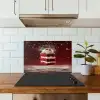 Rode - Velvet - Taart - Eten keuken achterwand spatscherm klein -sfeer2