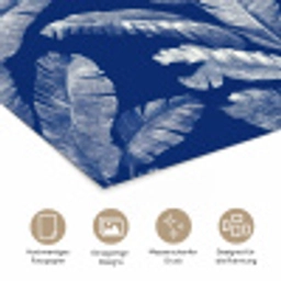 Blad - Palm - Blauw poster papier klein 62 -tcloseup_DE