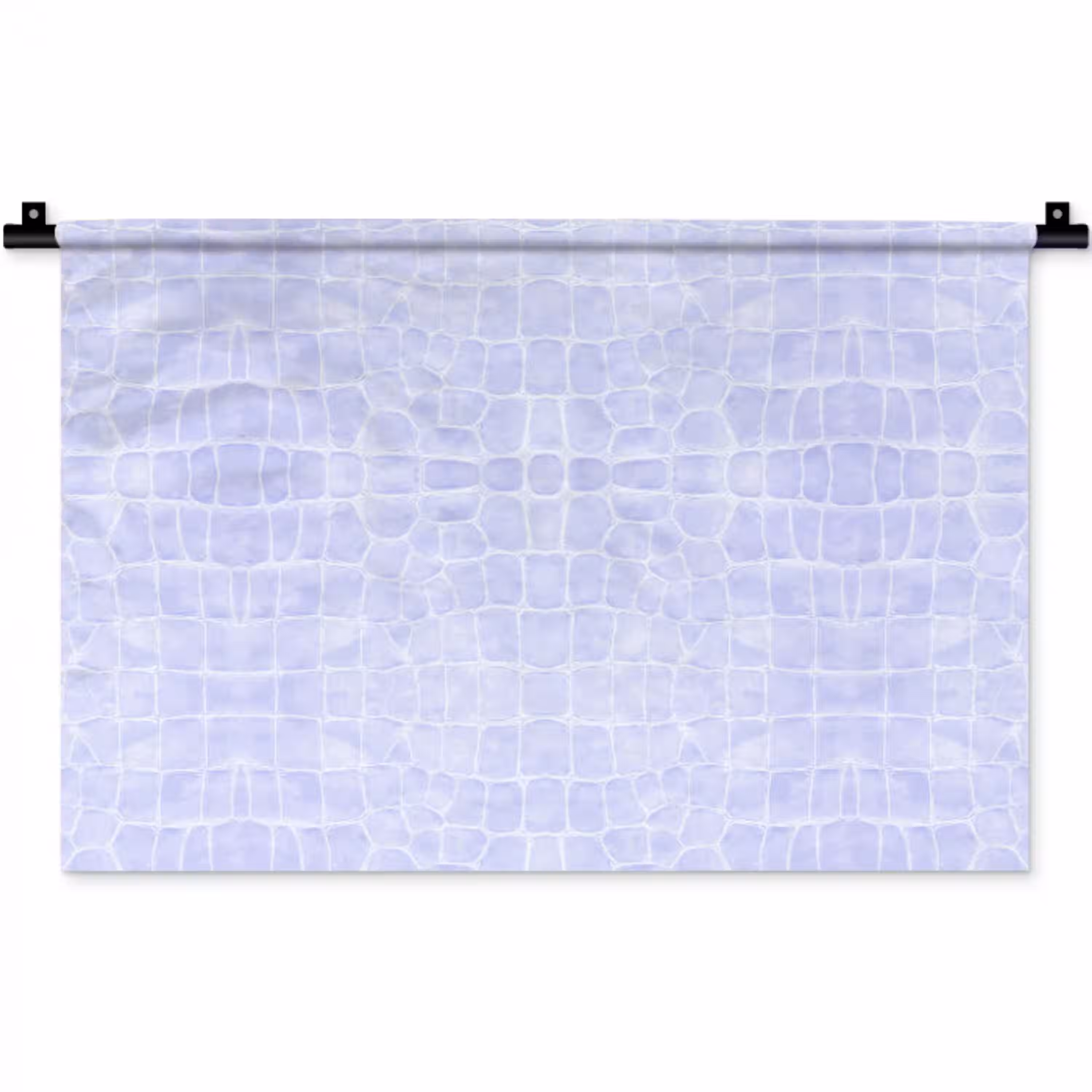 Krokodil - Leer - Pastel - Blauw Wandkleed katoen klein 269 -zz3d